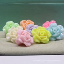 Perles de fleur de résine acrylique rose nuage bricolage